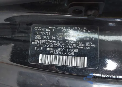 2013 Hyundai Veloster Turbo W/Black z USA, uszkodzony, nr VIN KMHTC6AE0DU179068